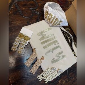 Gold and Silver 'Wifey' Bridal Clutch